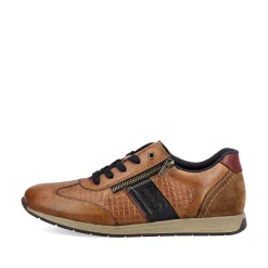 Rieker Men'S Lace-Up Shoes Fox Brown-Black