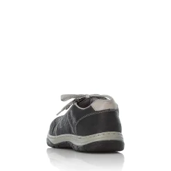 Rieker Men'S Lace-Up Shoes Steel Gray-White