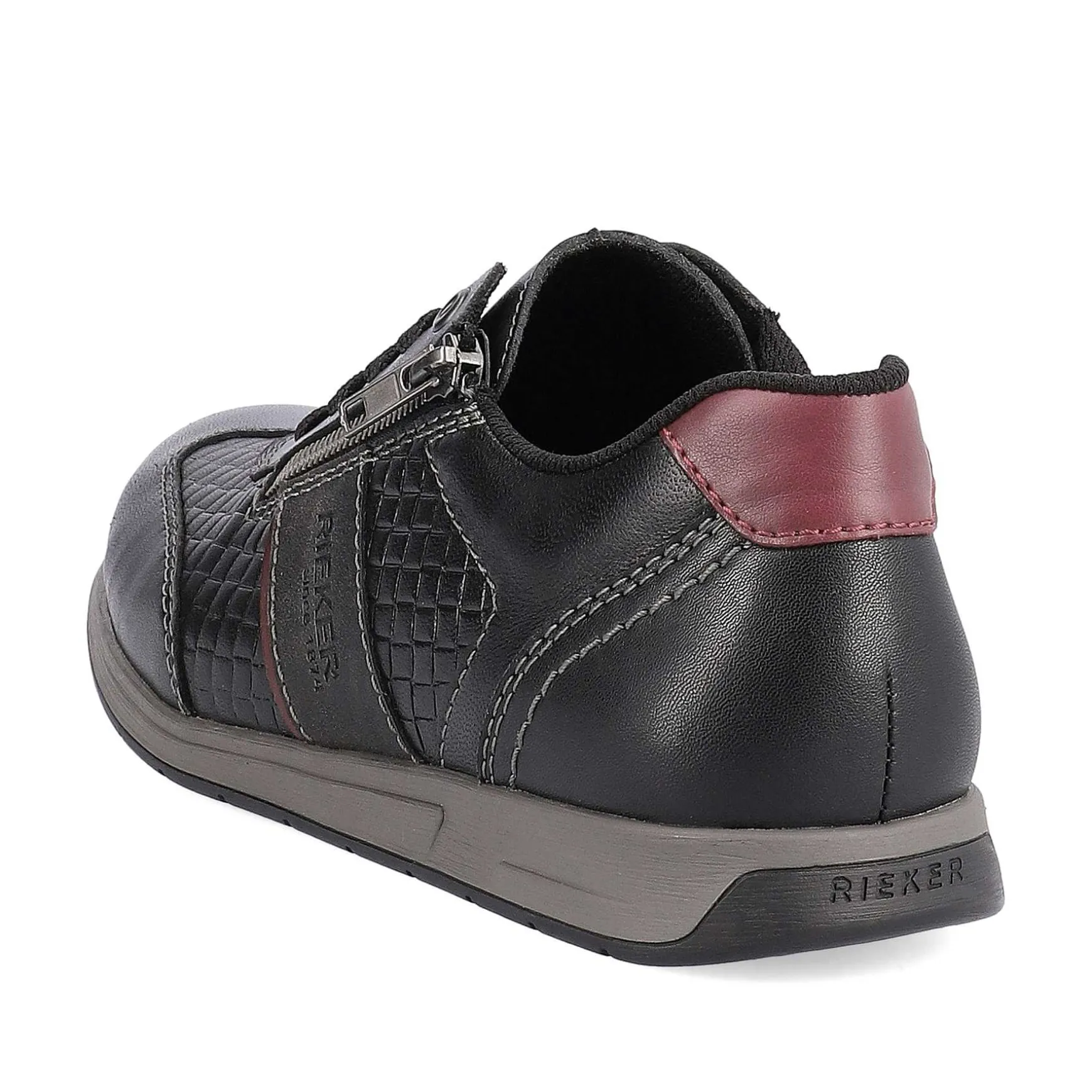 Rieker Men'S Lace-Up Shoes Asphalt Black
