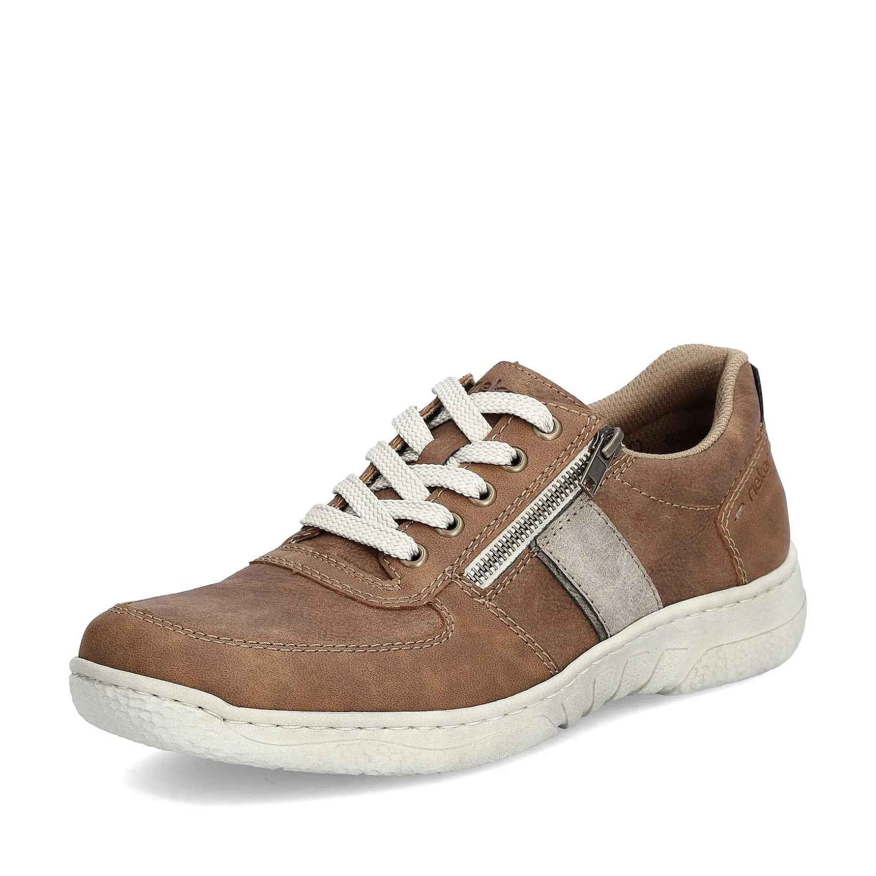 Rieker Men'S Lace-Up Shoes Nougat Brown