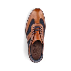 Rieker Men'S Lace-Up Shoes Cinnamon Brown-Ocean Blue