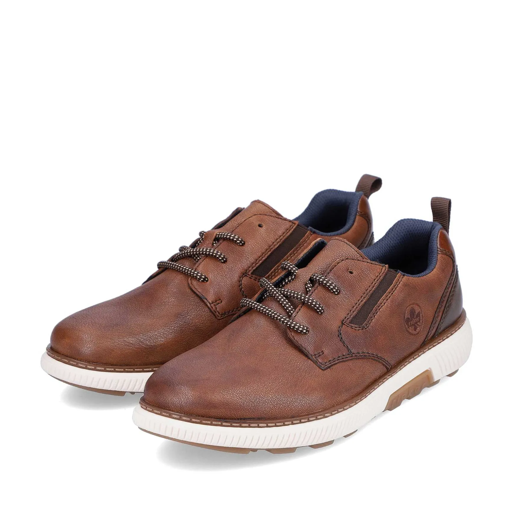 Rieker Men'S Lace-Up Shoes Chestnut Brown
