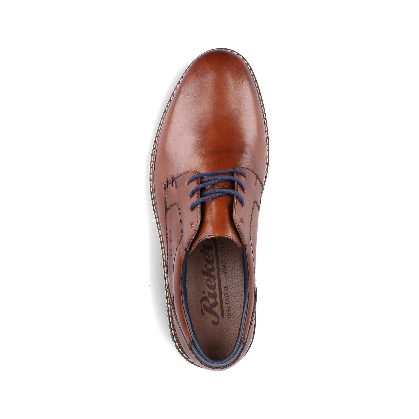 Rieker Men'S Lace-Up Shoes Chestnut Brown