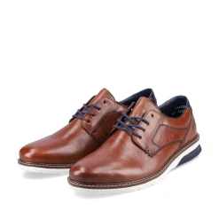 Rieker Men'S Lace-Up Shoes Chestnut Brown