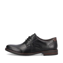 Rieker Men'S Lace-Up Shoes Midnight Black