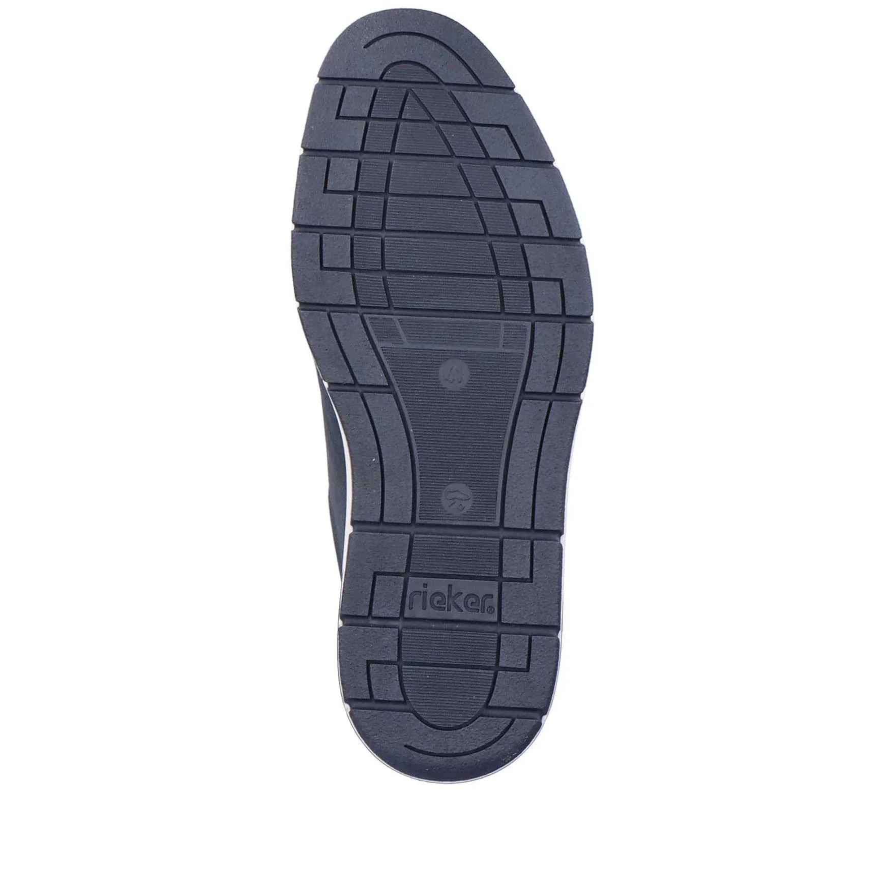 Rieker Men'S Lace-Up Shoes Navy Blue-Orange