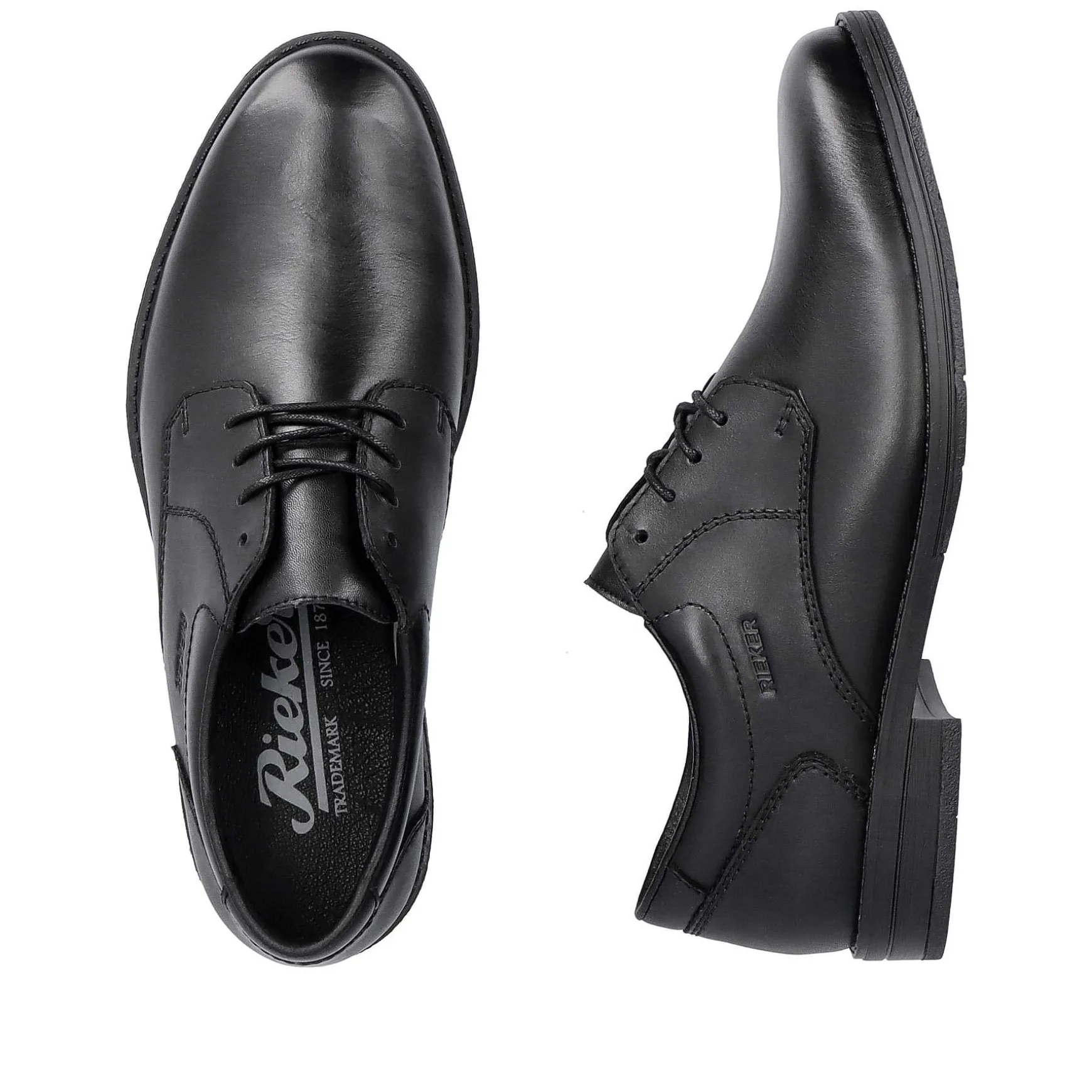 Rieker Men'S Lace-Up Shoes Midnight Black