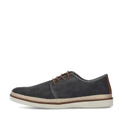 Rieker Men'S Lace-Up Shoes Dark Grey