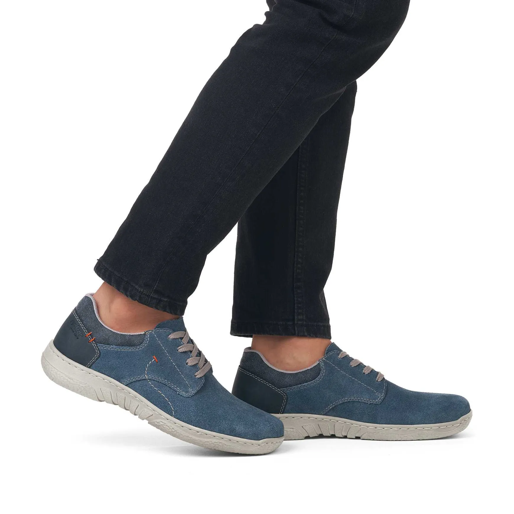 Rieker Men'S Lace-Up Shoes Sky Blue