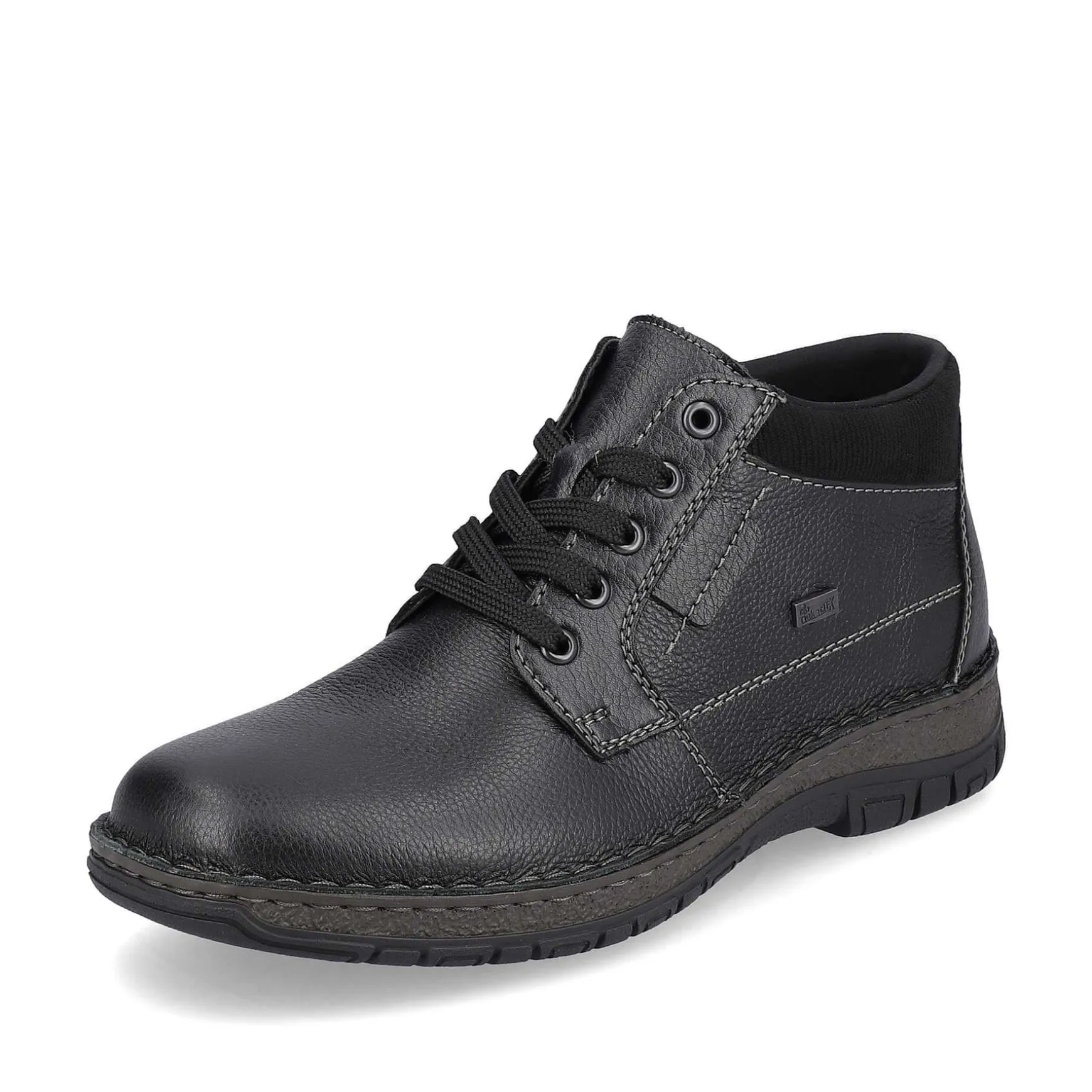 Rieker Men'S Lace-Up Shoes Graphite Black