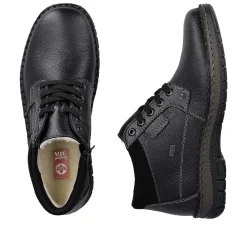 Rieker Men'S Lace-Up Shoes Graphite Black