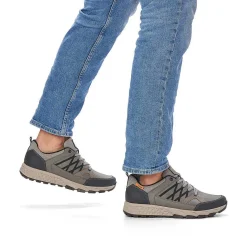 Rieker Men'S Lace-Up Shoes Moon Grey