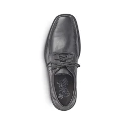 Rieker Men'S Lace-Up Shoes Glossy Black