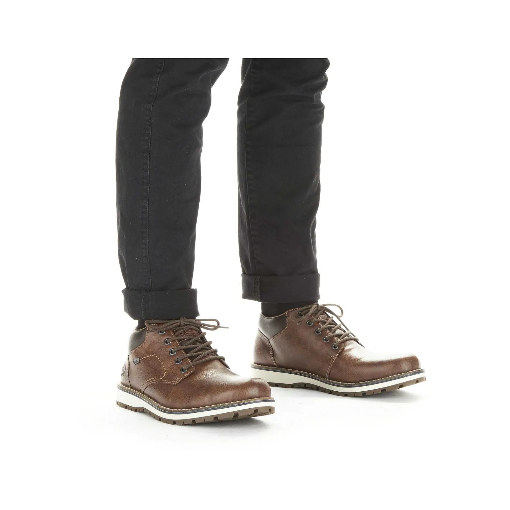 Rieker Men'S Lace-Up Shoes Caramel Brown