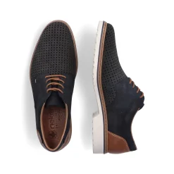 Rieker Men'S Lace-Up Shoes Steel Blue