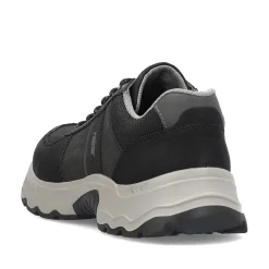 Rieker Men'S Lace-Up Shoes Asphalt Black
