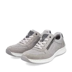 Rieker Men'S Lace-Up Shoes Moon Grey