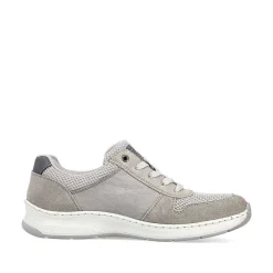 Rieker Men'S Lace-Up Shoes Moon Grey