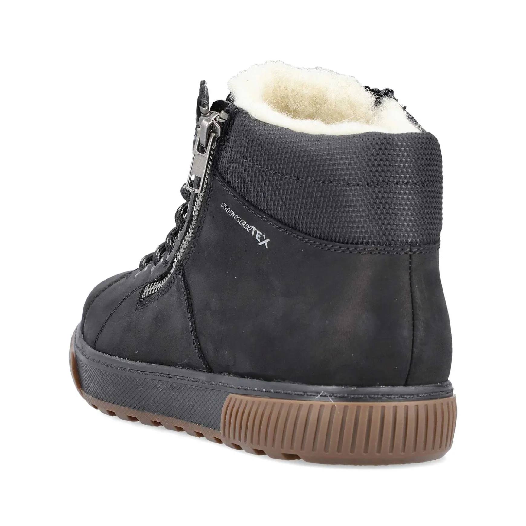 Rieker Men'S Lace-Up Shoes Asphalt Black