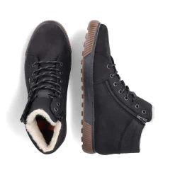 Rieker Men'S Lace-Up Shoes Asphalt Black