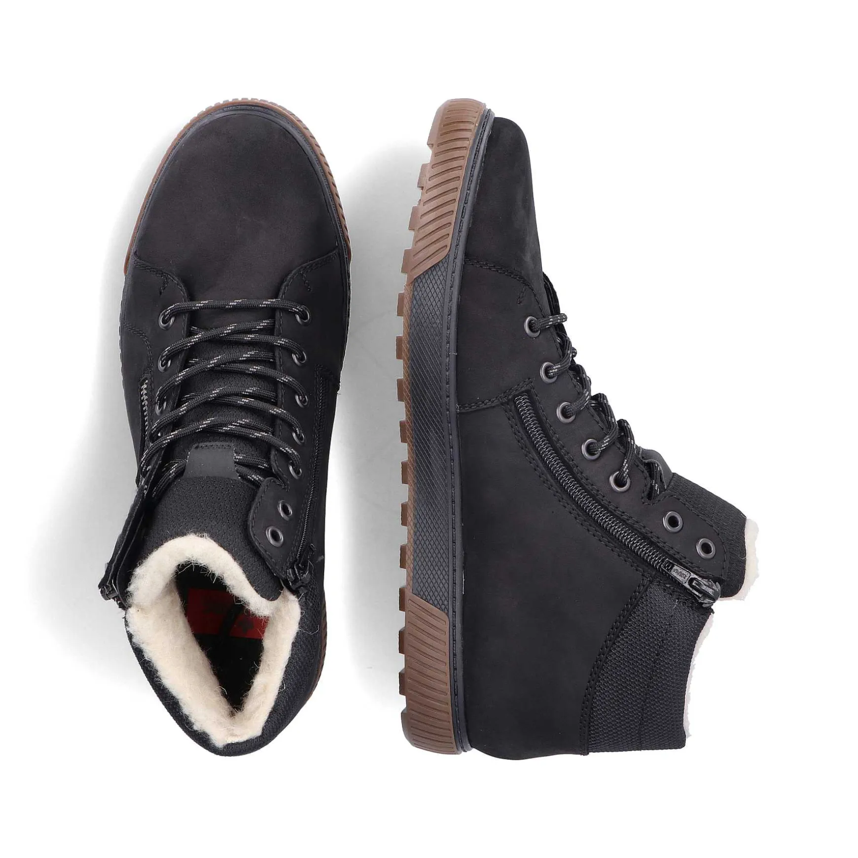 Rieker Men'S Lace-Up Shoes Asphalt Black