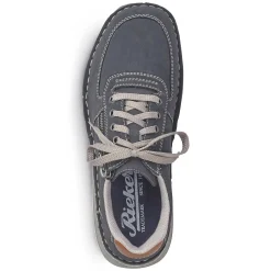 Rieker Men'S Lace-Up Shoes Ocean Blue-Gray