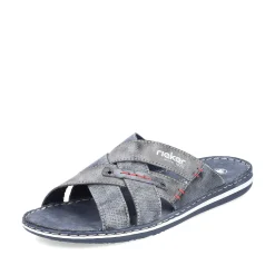 Rieker Men'S Mules Blue Gray
