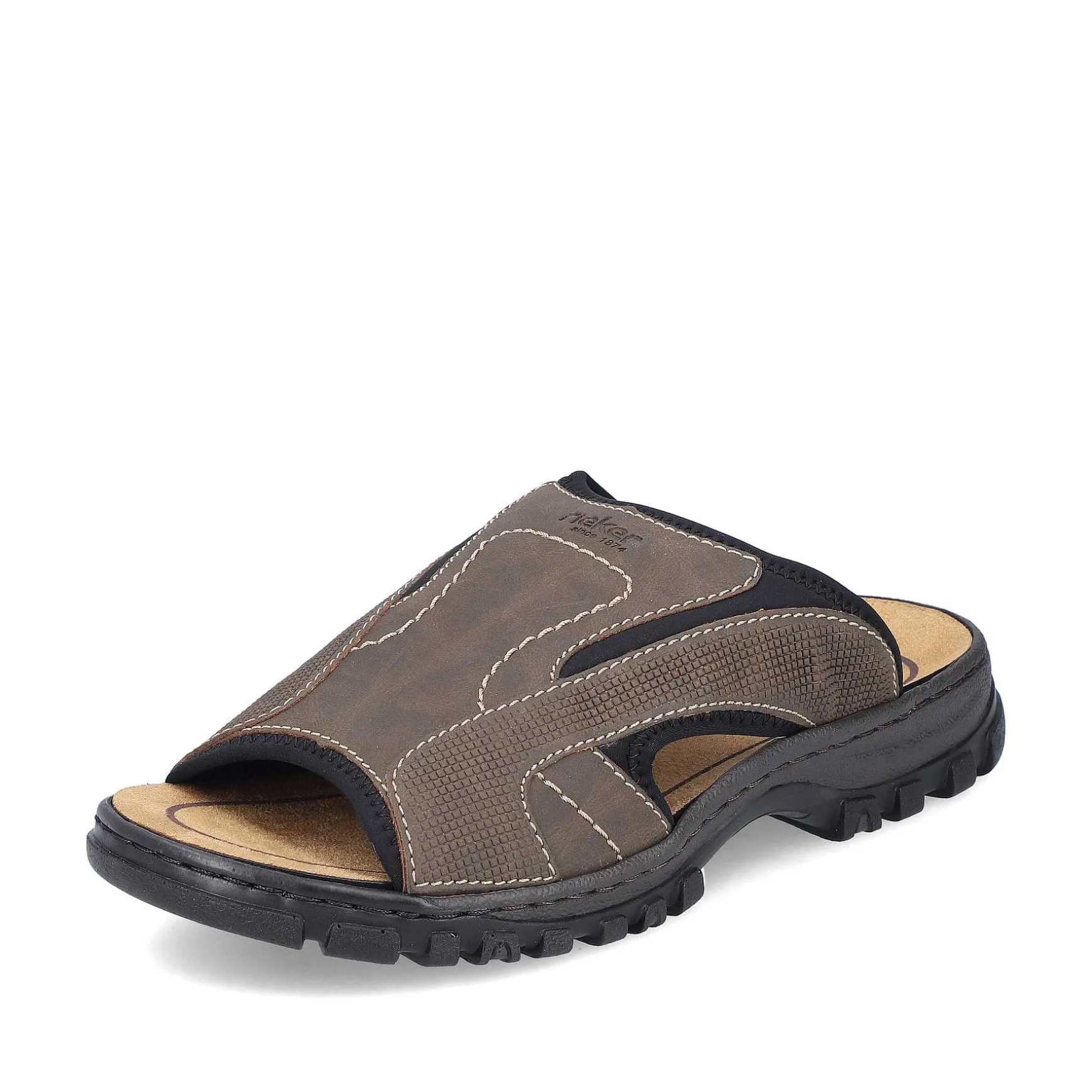 Rieker Men'S Mules Brown Gray