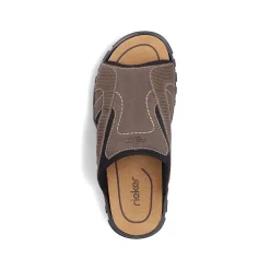 Rieker Men'S Mules Brown Gray