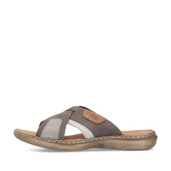 Rieker Men'S Mules Brown Gray