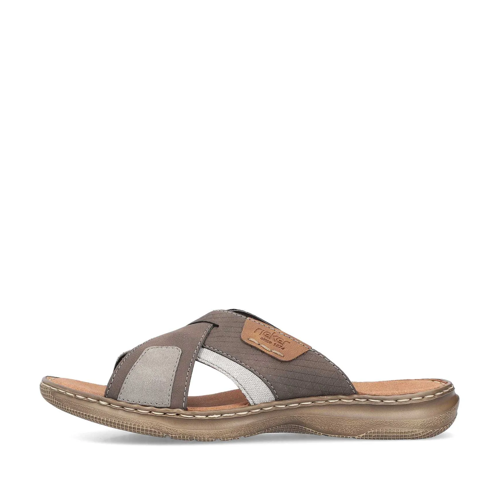 Rieker Men'S Mules Brown Gray