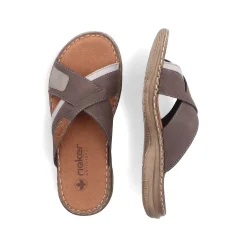 Rieker Men'S Mules Brown Gray