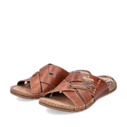 Rieker Men'S Mules Chestnut Brown