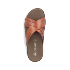 Rieker Men'S Mules Chestnut Brown