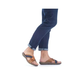 Rieker Men'S Mules Chestnut Brown-Royal Blue