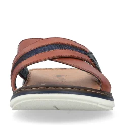 Rieker Men'S Mules Chestnut Brown