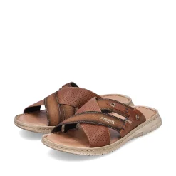 Rieker Men'S Mules Chestnut Brown