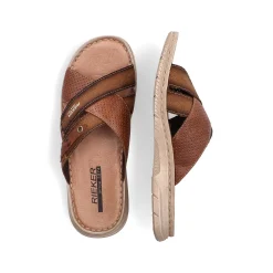 Rieker Men'S Mules Chestnut Brown