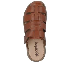 Rieker Men'S Mules Chestnut Brown
