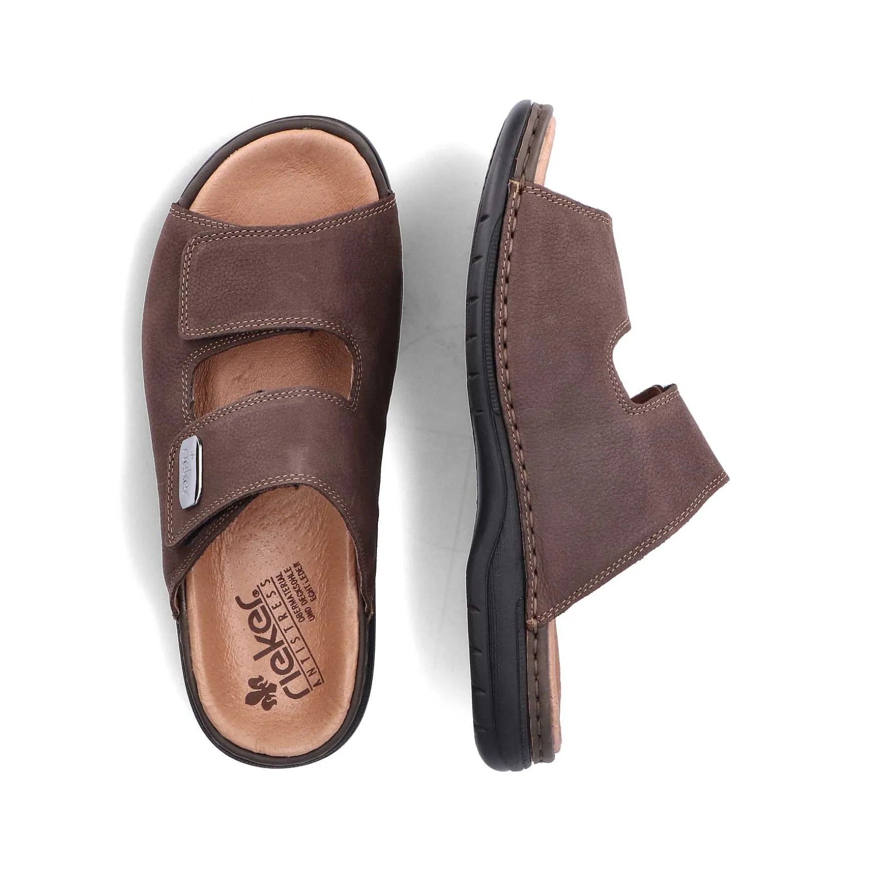 Rieker Men'S Mules Coffee Brown