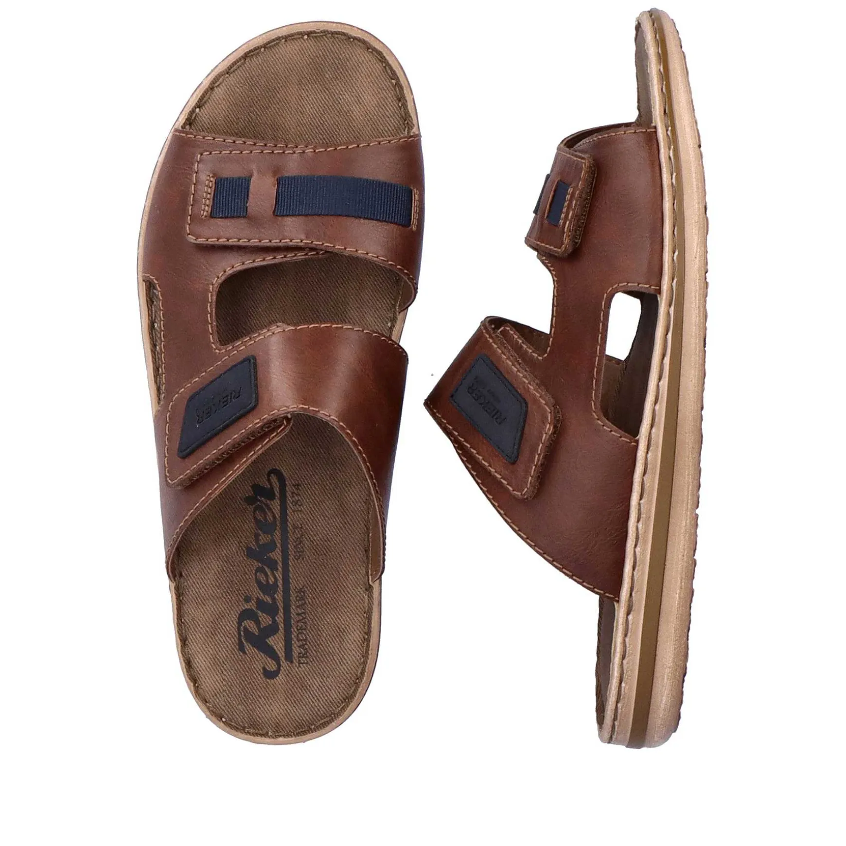 Rieker Men'S Mules Coffee Brown