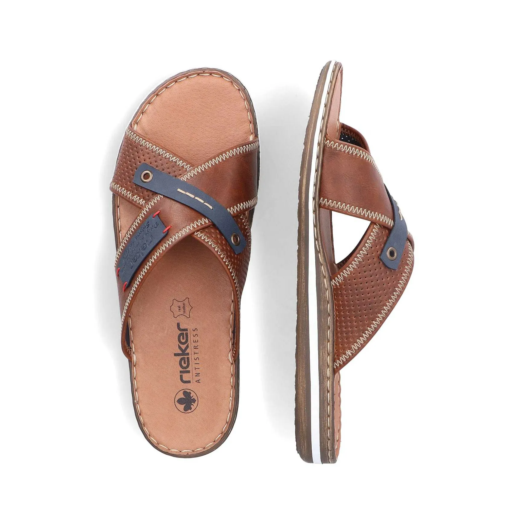 Rieker Men'S Mules Nougat Brown