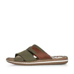 Rieker Men'S Mules Olive Green