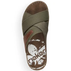 Rieker Men'S Mules Olive Green