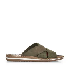 Rieker Men'S Mules Olive Green