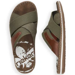 Rieker Men'S Mules Olive Green