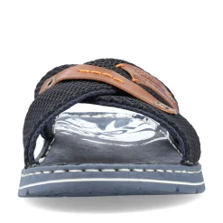 Rieker Men'S Mules Pacific Blue-Brown