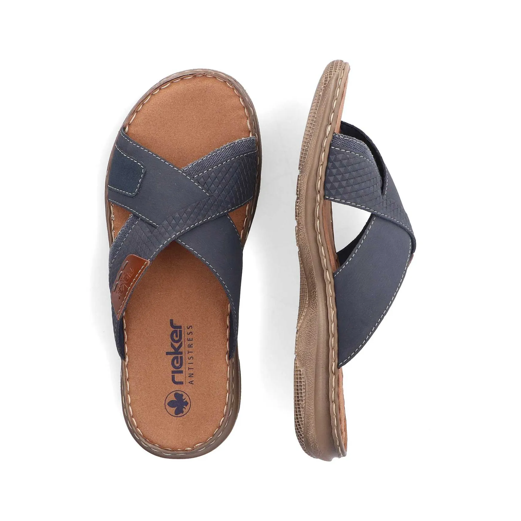 Rieker Men'S Mules Slate Blue