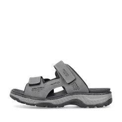 Rieker Men'S Mules Steel Gray