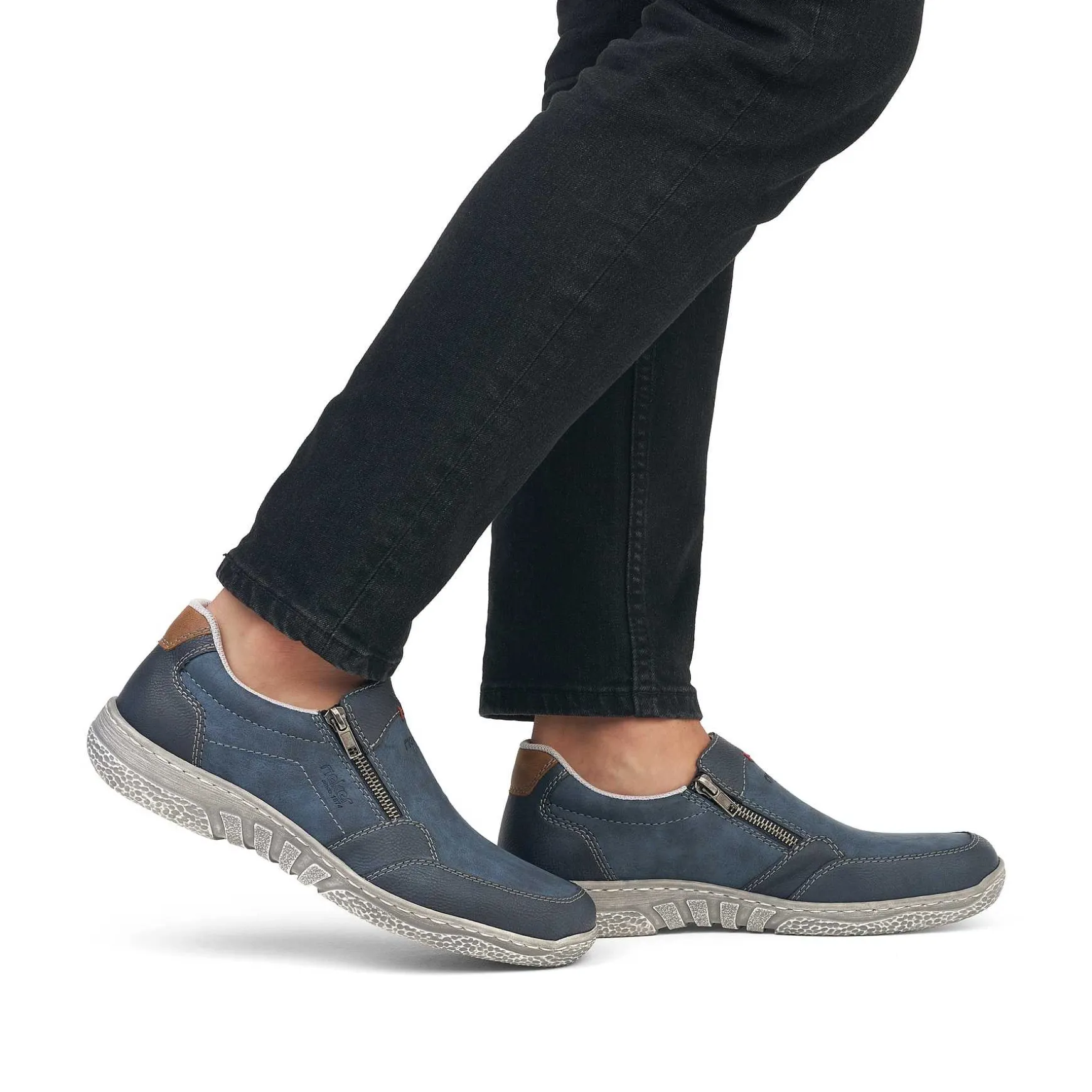 Rieker Men'S Slippers Blue Gray